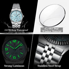 POEDAGAR High Quality Original Men Clock Waterproof Luminous Date Luxury Man Watch
