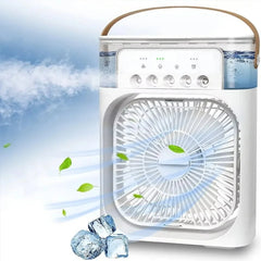 3 In 1 Portable Air Cooler LED Night Lights Home Office Fans Air Adjustment Humidifier Fan AIr Conditioner Household Small