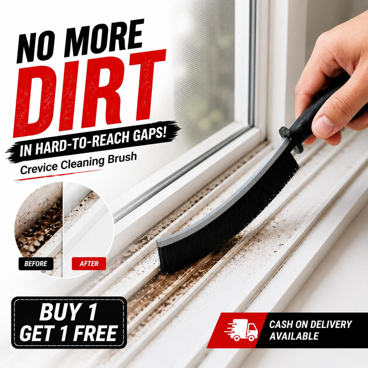 Hard Bristled Crevice Cleaning Brush