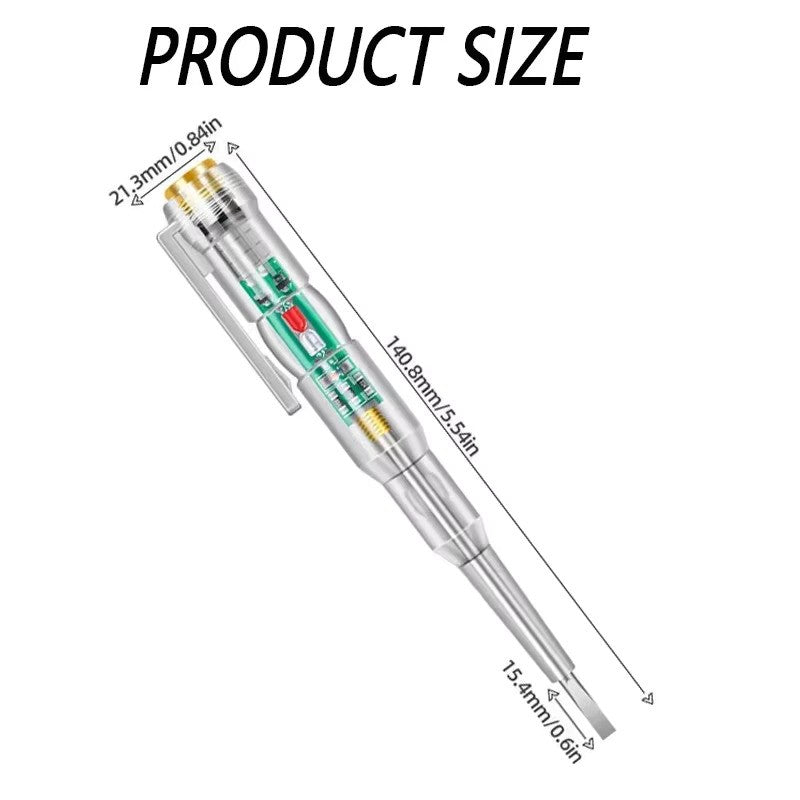 24-250V voltage detector pen with chrome vanadium steel tip
